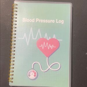Blood Pressure Log Notebook with Heart Design